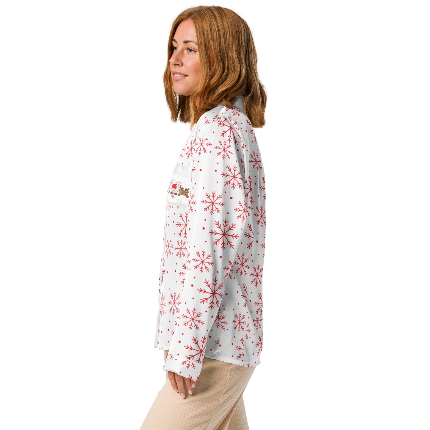 Women’s long sleeve pajama top - Perfect for Christmas