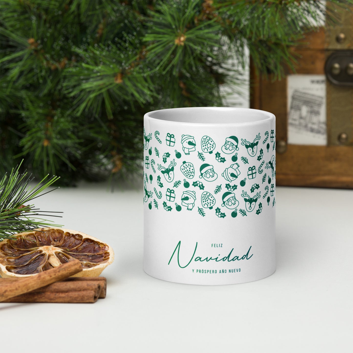 Green Mug Feliz Navidad - Perfect for Christmas