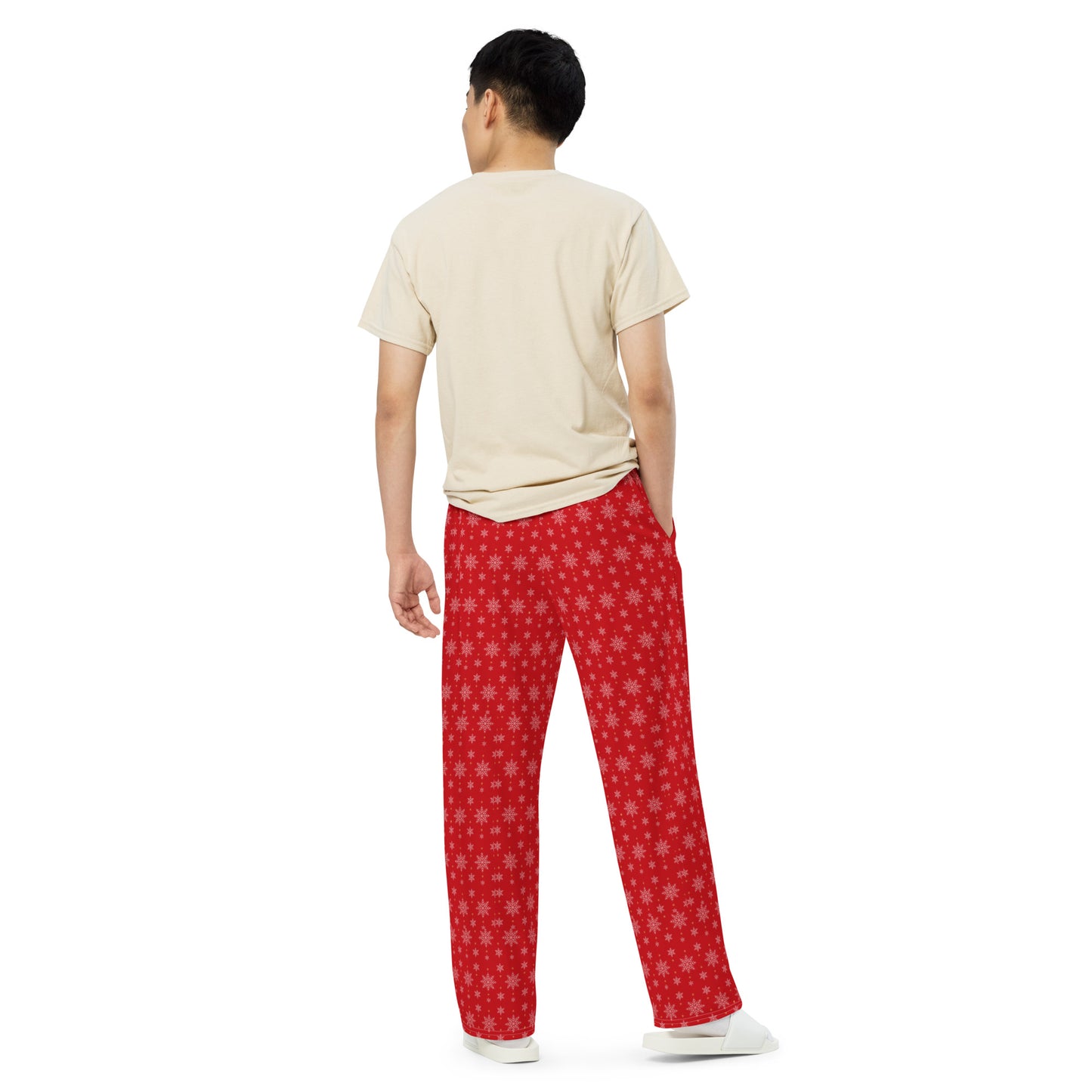 All-over print unisex wide-leg pants - Perfect for Christmas