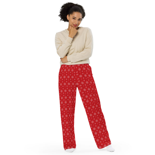 All-over print unisex wide-leg pants - Perfect for Christmas