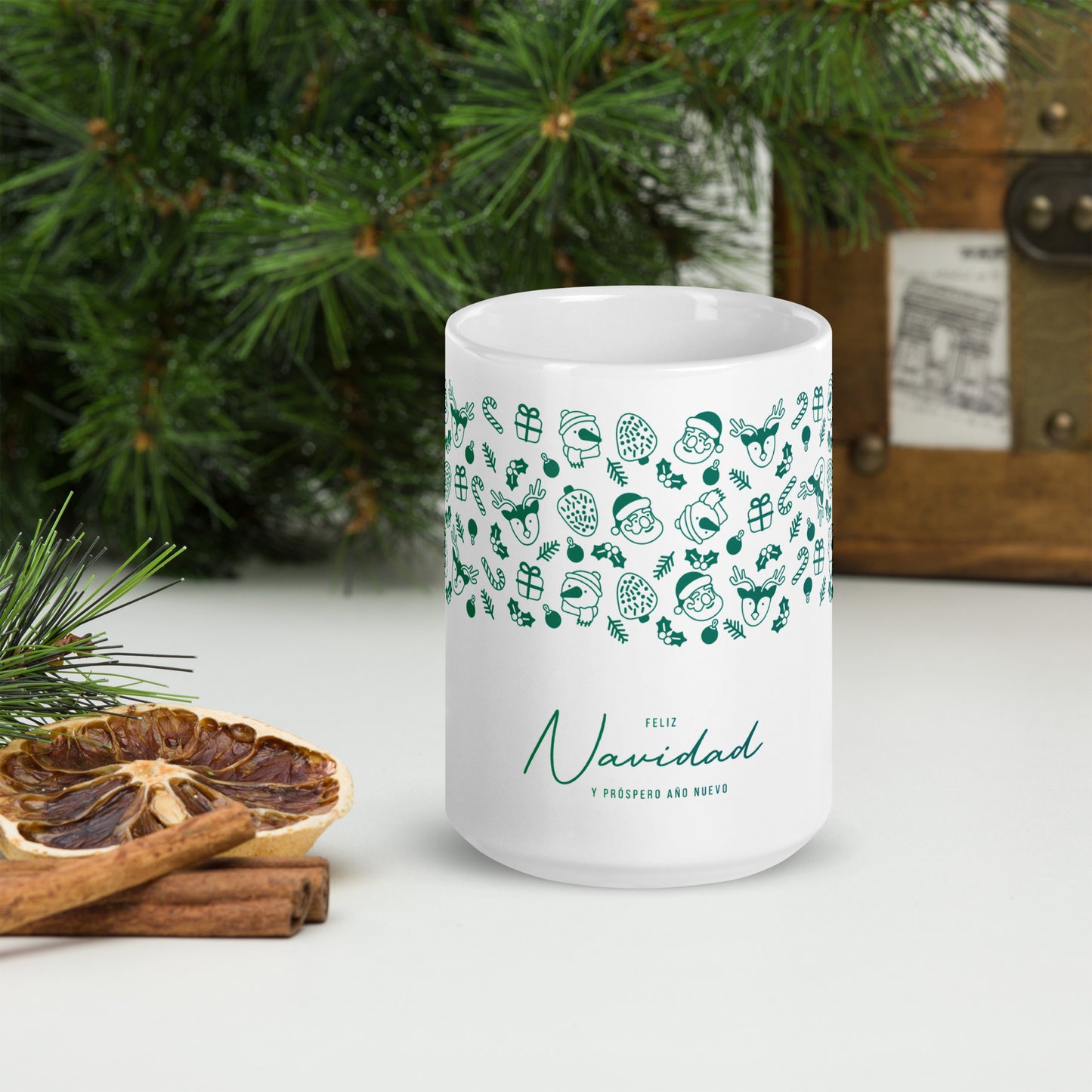 Green Mug Feliz Navidad - Perfect for Christmas
