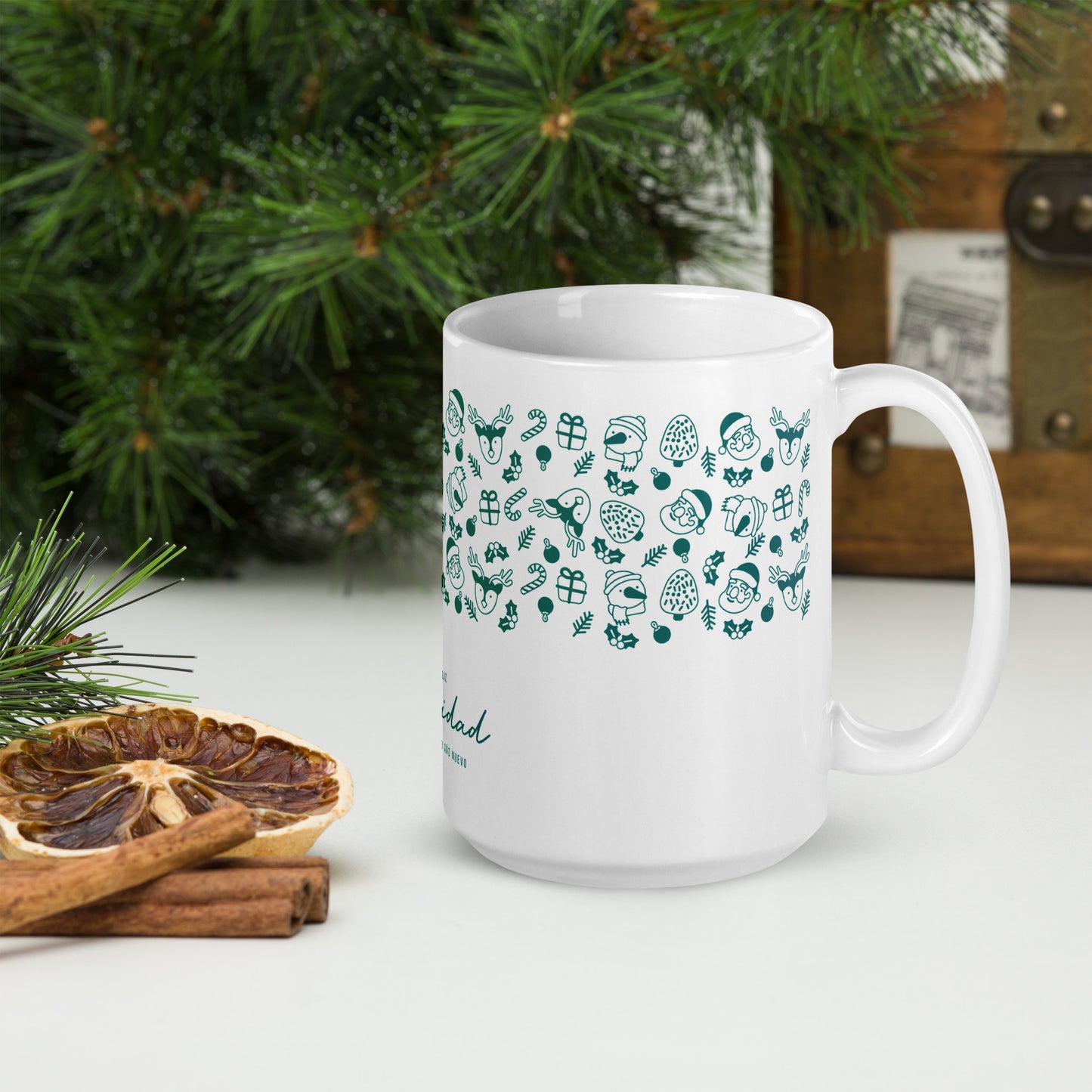 Green Mug Feliz Navidad - Perfect for Christmas